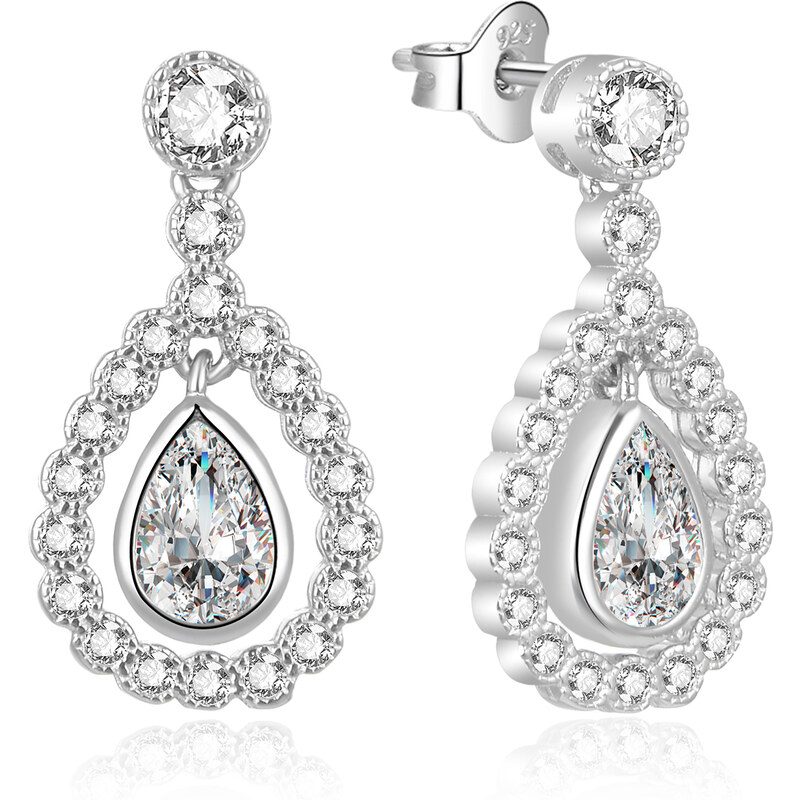 MOISS Trblietavé strieborné náušnice s kubickými zirkónmi E0003086 66586683