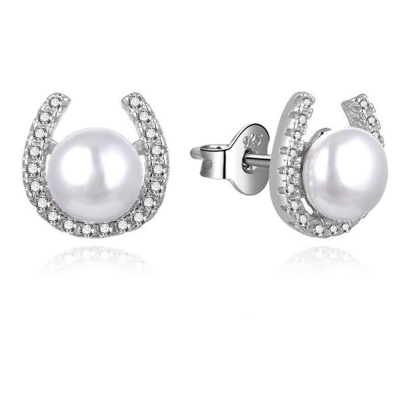 MOISS Pôvabné strieborné náušnice s perlami a zirkónmi E0003103 66579583