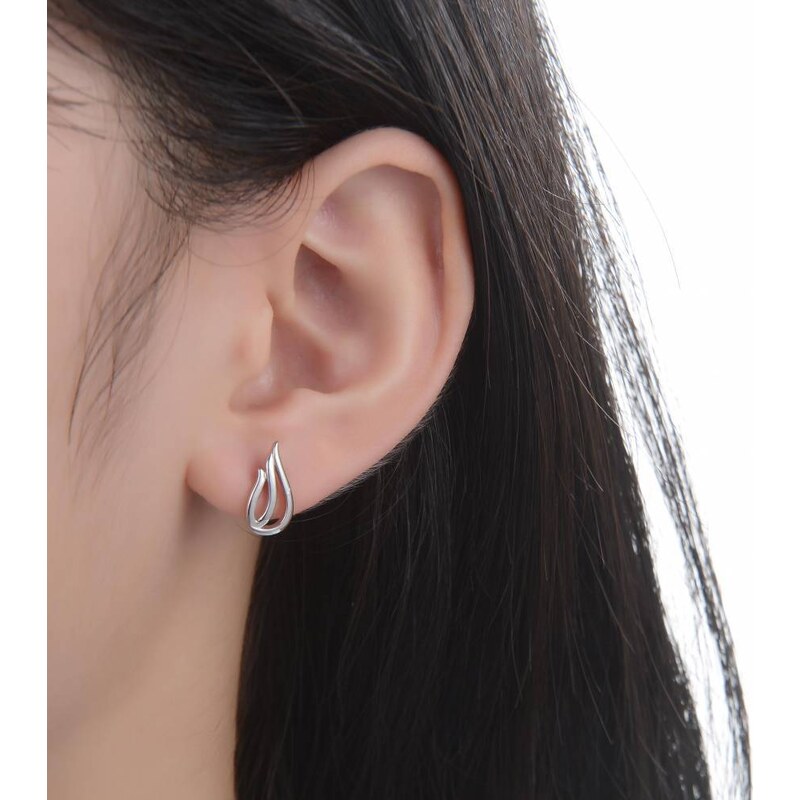 MOISS Minimalistické strieborné náušnice Sasha E0002488 66583089