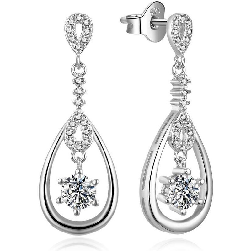 MOISS Trblietavé strieborné náušnice so zirkónmi Estera E0003084 66590884