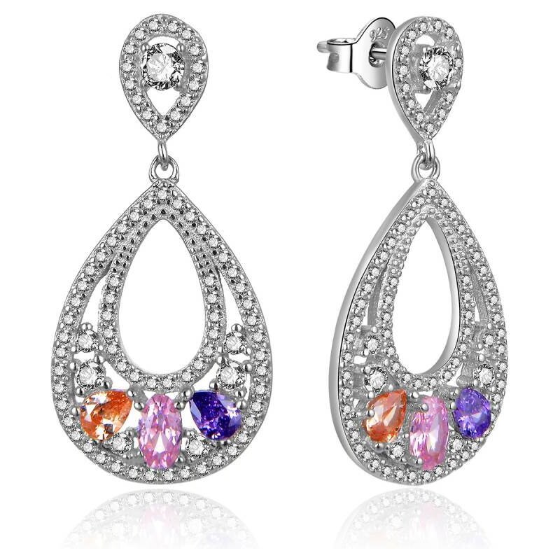 MOISS Strieborné náušnice so zirkónmi Bernarda E0003038 66595134