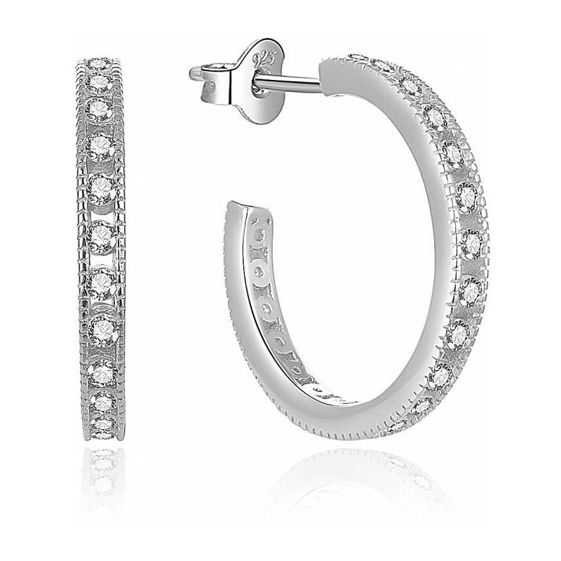 MOISS Strieborné kruhy so zirkónmi E0002559 66583292