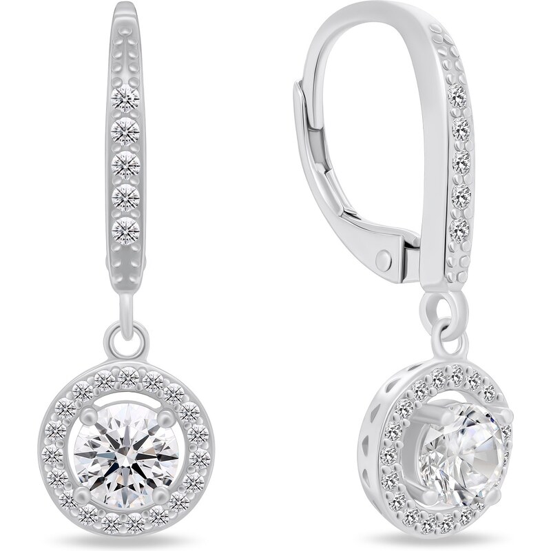 Brilio Silver Nádherné strieborné náušnice s čírymi zirkónmi EA920W 66653993