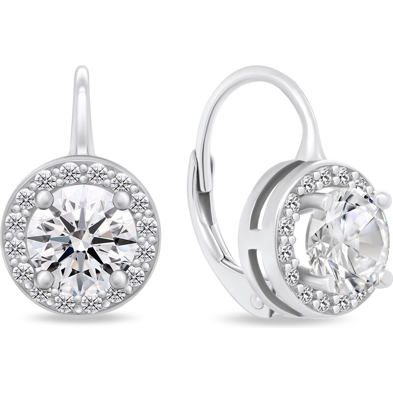 Brilio Silver Trblietavé strieborné náušnice so zirkónmi EA913W 66589918