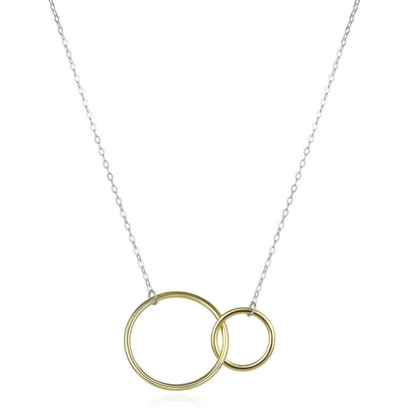 MOISS Štýlový bicolor náhrdelník Kruhy N0000289 66582857