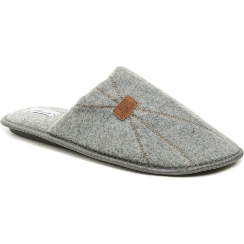 Axim 9P24079 šedé pánske papuče 46842843