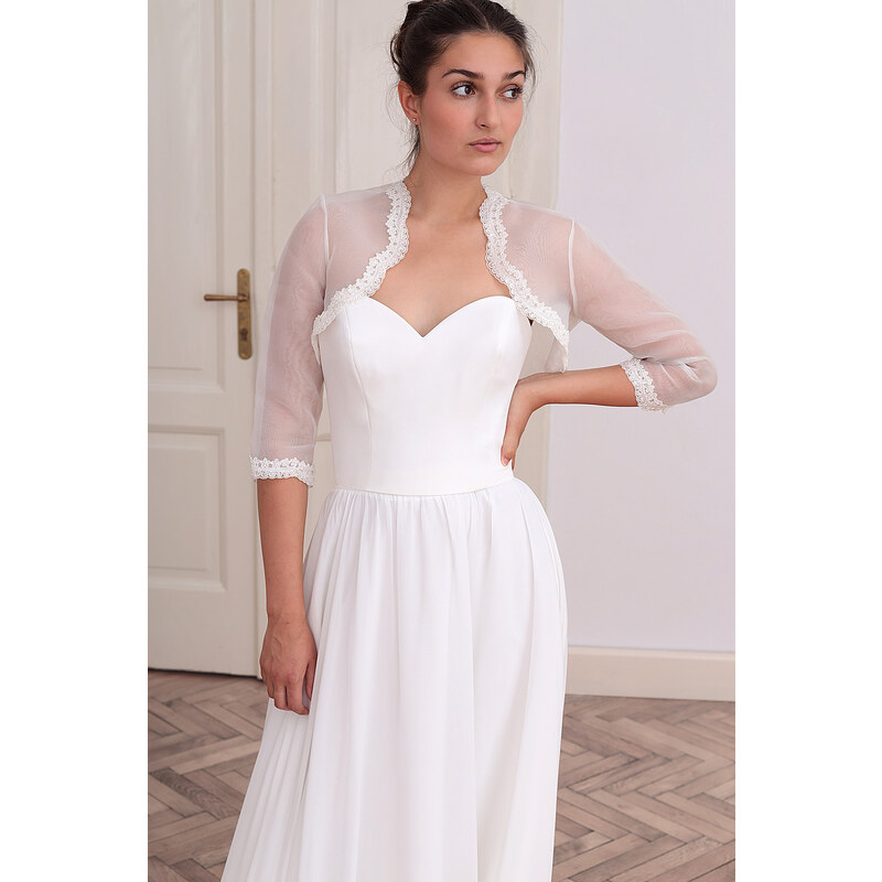 Glara Tylové bolerko s čipkou na letné šaty 46842949