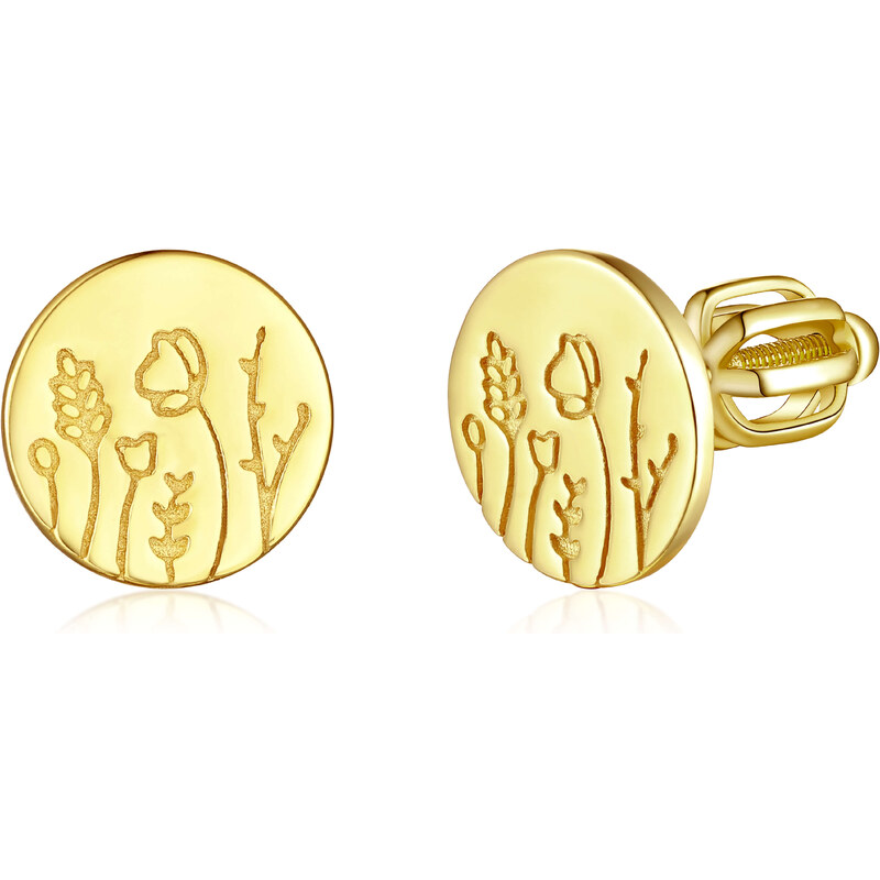 Olivie Strieborné náušnice LUČNÉ KVIETI GOLD 7924 46927159