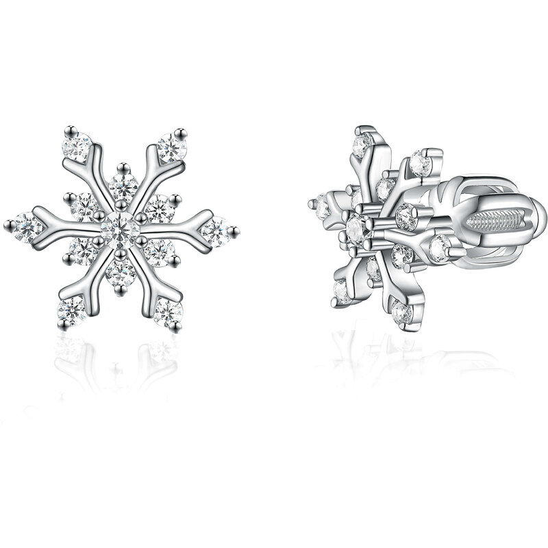 Olivie Strieborné náušnice SNEHOVÁ VLOČKA 7927 46927162