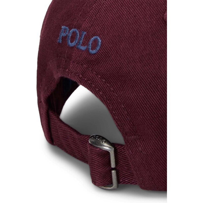 Detská bavlnená čiapka Polo Ralph Lauren bordová farba, jednofarebná