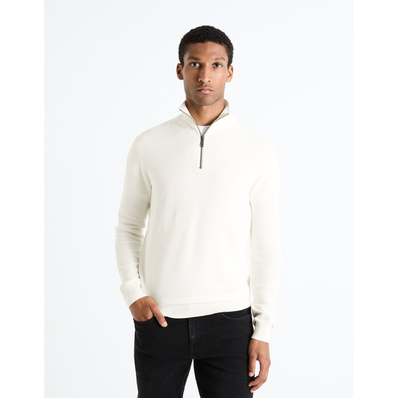 Celio Sweater Front with Zip Collar - Mens 60224193
