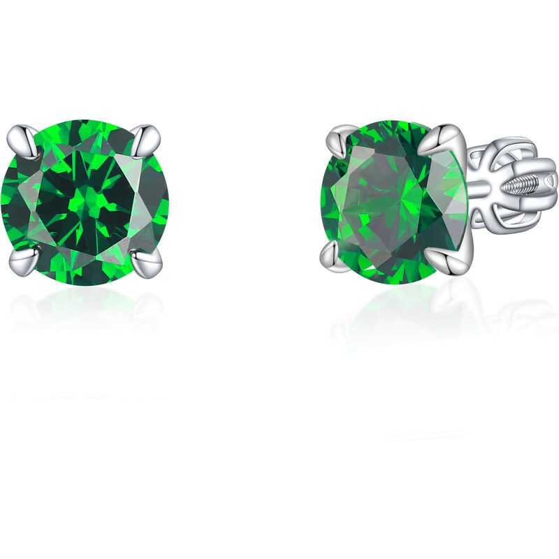 Olivie Strieborné 8mm náušnice PIPPI GREEN 7977 47000895