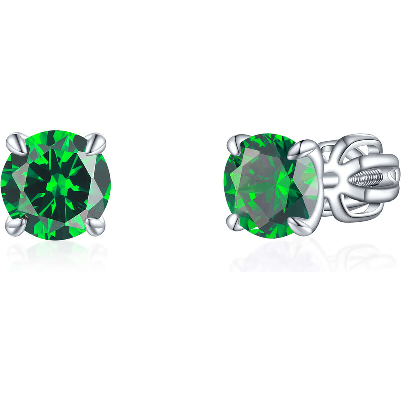 Olivie Strieborné 6mm náušnice PIPPI GREEN 7965 47000883