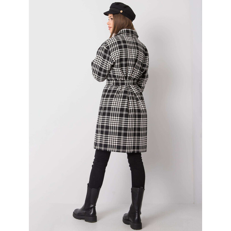 FPrice Dámsky kabát LK EN 508342 2.68 čiernobiely