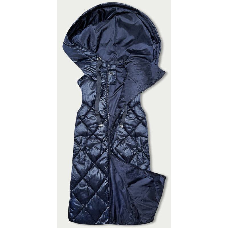W COLLECTION Dámska prešívaná tmavomodrá bunda bez rukávov (YP-22069-2 49765018