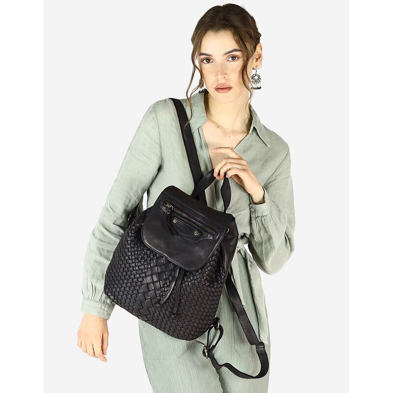 Marco Mazzini handmade MARCO MAZZINI Dámsky kožený batoh | čierna 41605241