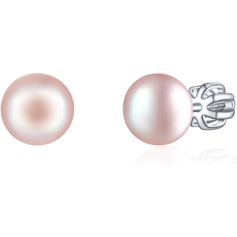 Olivie Stříbrné 8mm náušnice PERLY PINK 7988 47009481