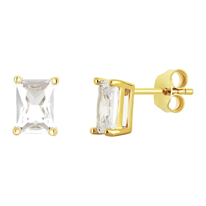 Preciosa Pozlátené náušnice Minimal s kubickou zirkóniou Preciosa 66579420