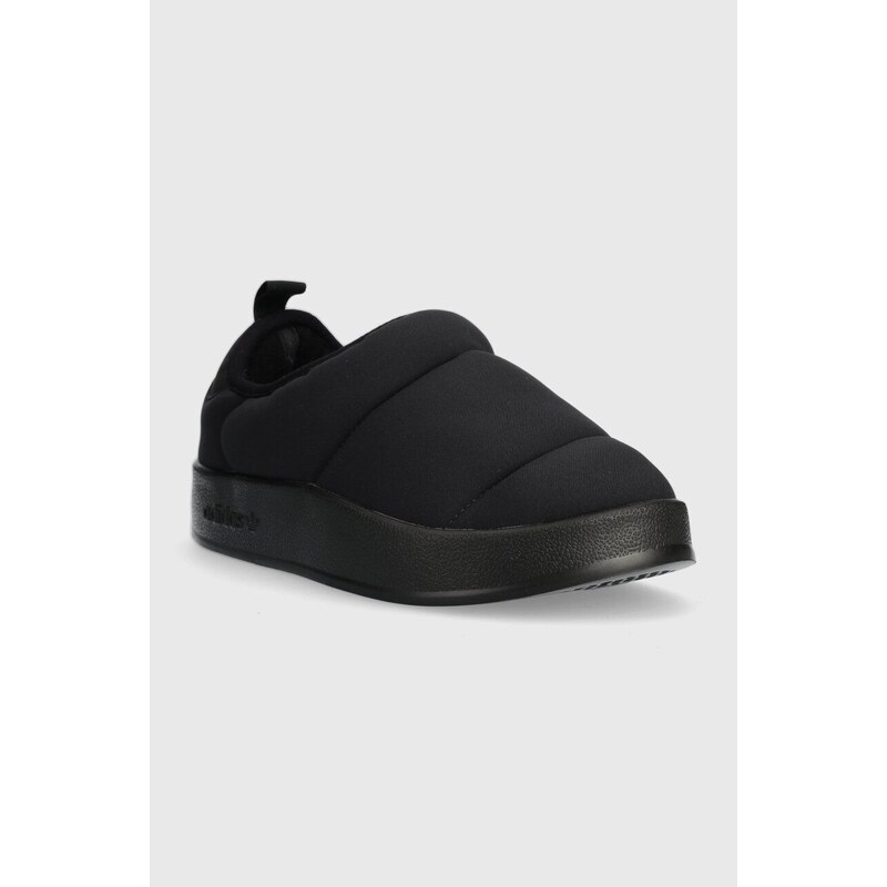 Detské papuče adidas Originals PUFFYLETTE J čierna farba
