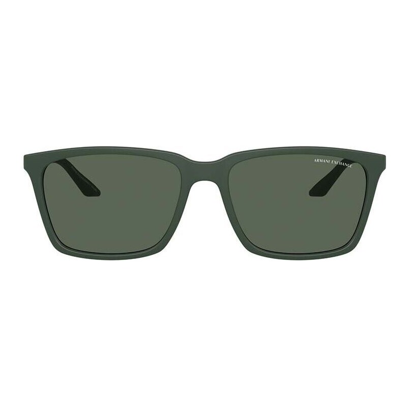 Slnečné okuliare Armani Exchange pánske, zelená farba