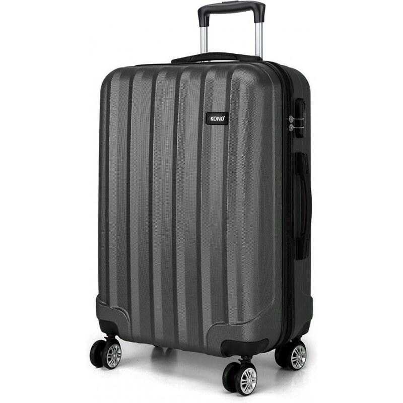 KONO Kufor - plastový unisex veľký na cesty, šedý 46925525