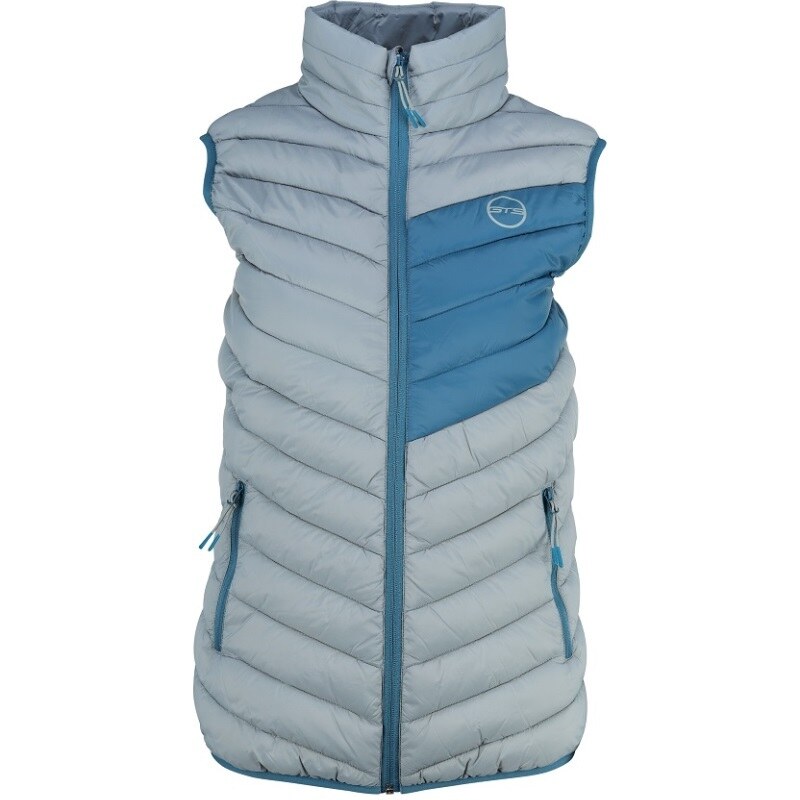 Dámska ľahko zateplená vesta GTS 503232 svetlo šedá / modrá 46926472