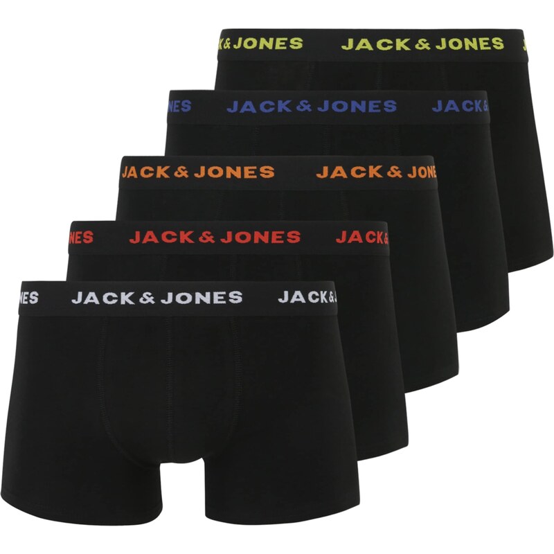 JACK & JONES Boxerky modrá / žltá / oranžová / červená / čierna / 66069798