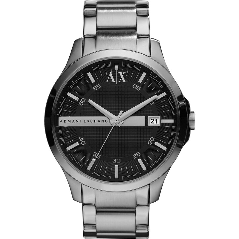 ARMANI EXCHANGE Analógové hodinky čierna / strieborná 46683020