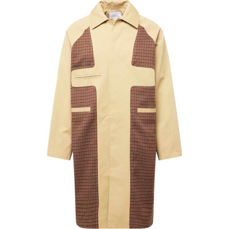 TOPMAN Prechodný kabát hnedá / svetložltá / tmavočervená 47643065