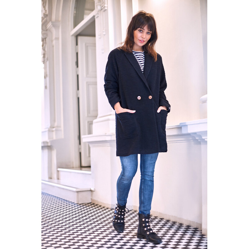 Dámsky plášť B099 čierny - BEwear 49753118