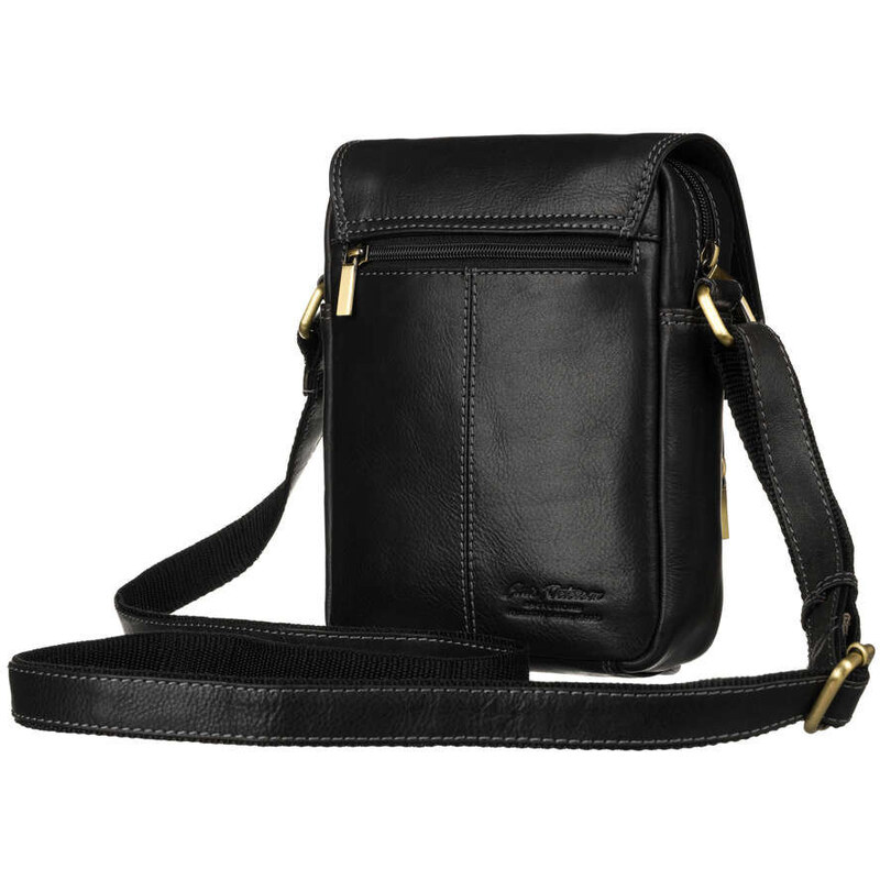 FPrice Pánske kabelky [DH] Kožená taška PTN TB 012 COM BLACK