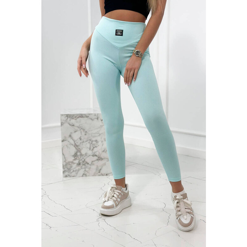 K-Fashion Pruhované mätové legíny 49759951