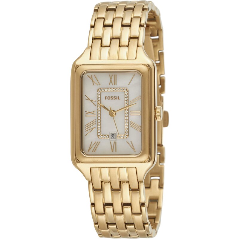 FOSSIL Analógové hodinky RAQUEL zlatá / biela 57241215