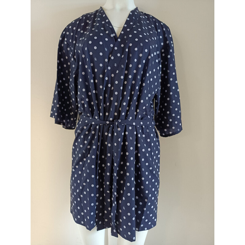 Dámske plážové Pareo4 D80GR7 tmavo modro-biele - Self 49769067