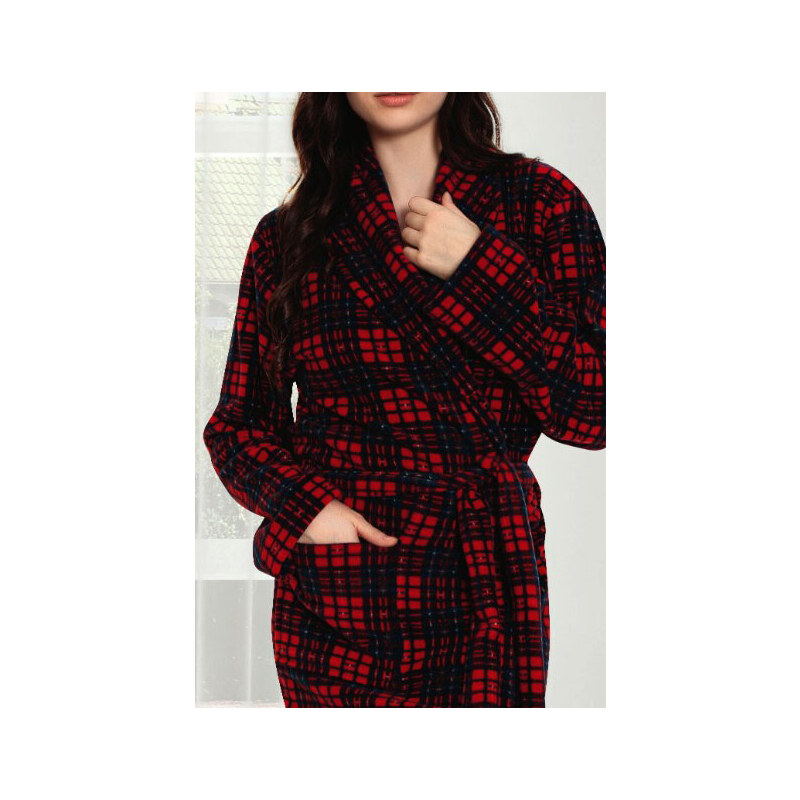 Cocoon Secret Dámsky župan 9105 červené káro - CoCoon 49780375