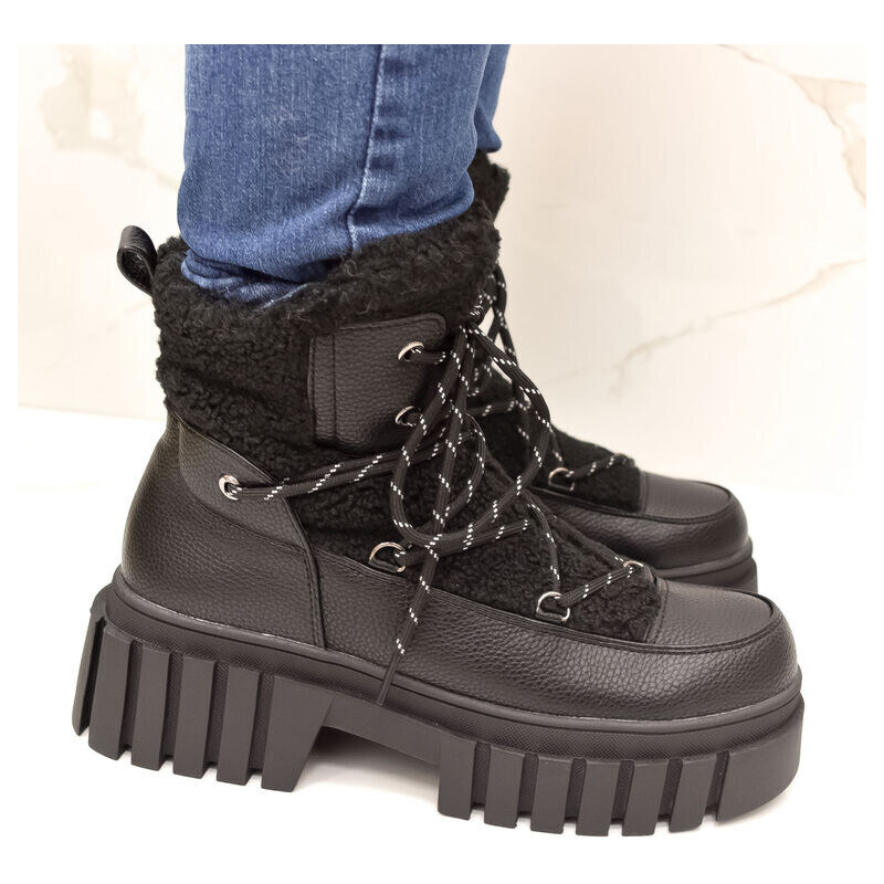 SS Dámske čierne krátke čižmy MIRELLIO 46966551