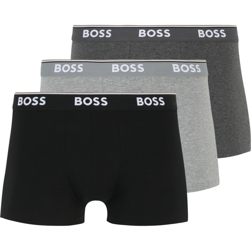 BOSS Boxerky Power tmavosivá / sivá melírovaná / čierna / biela 58226073