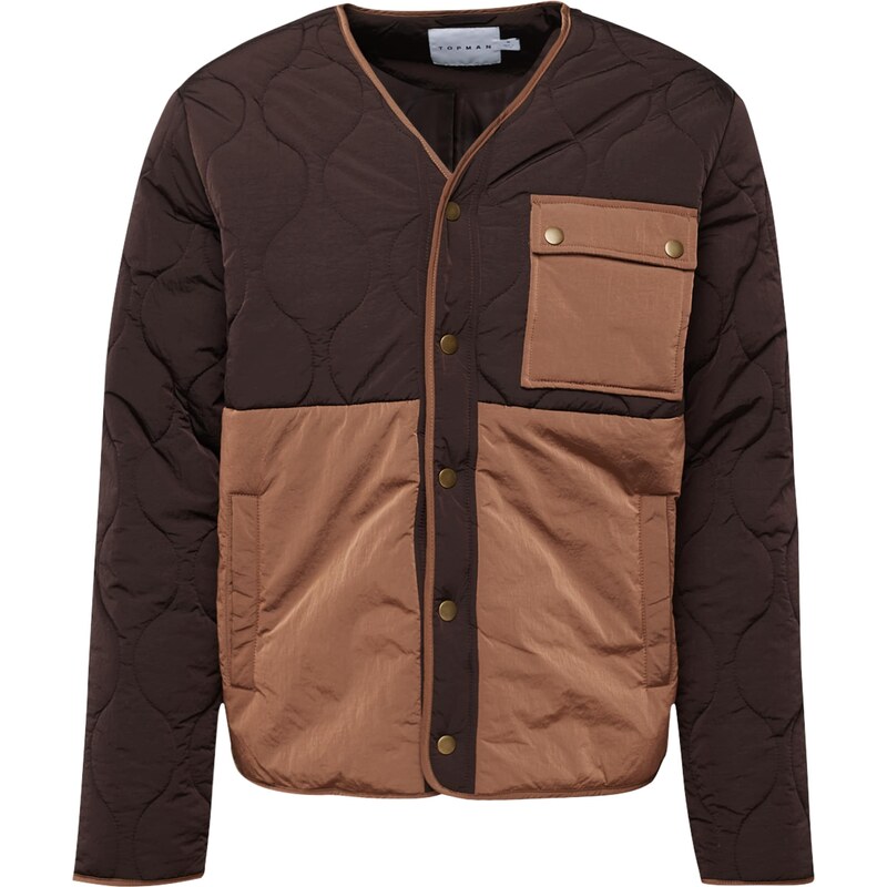 TOPMAN Prechodná bunda žltohnedá / tmavohnedá 54273442