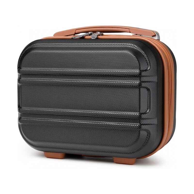 KONO Mini kufor - Ariel, príručný kozmetický, čiernohnedý 46972677