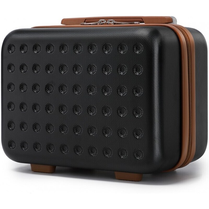 KONO Mini kufor - odolný z prémium ABS, čiernohnedý 65284924
