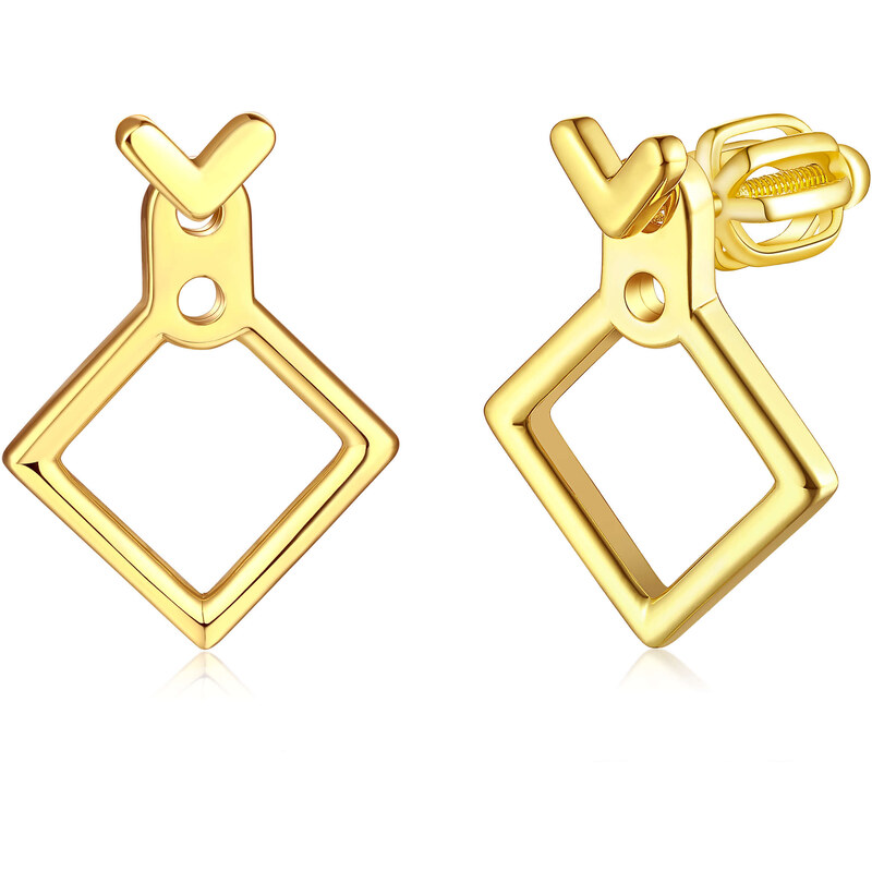 Olivie Strieborné geometrické náušnice GOLD 8037 47016262