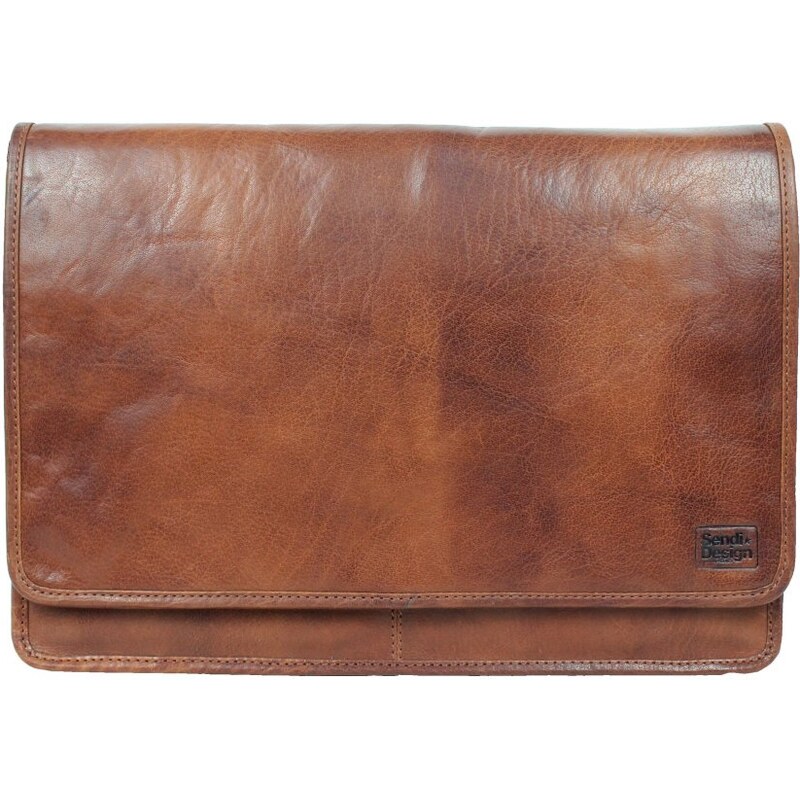 Sendi Design Pánska kožená taška cez rameno MARS koňak melír 46999850