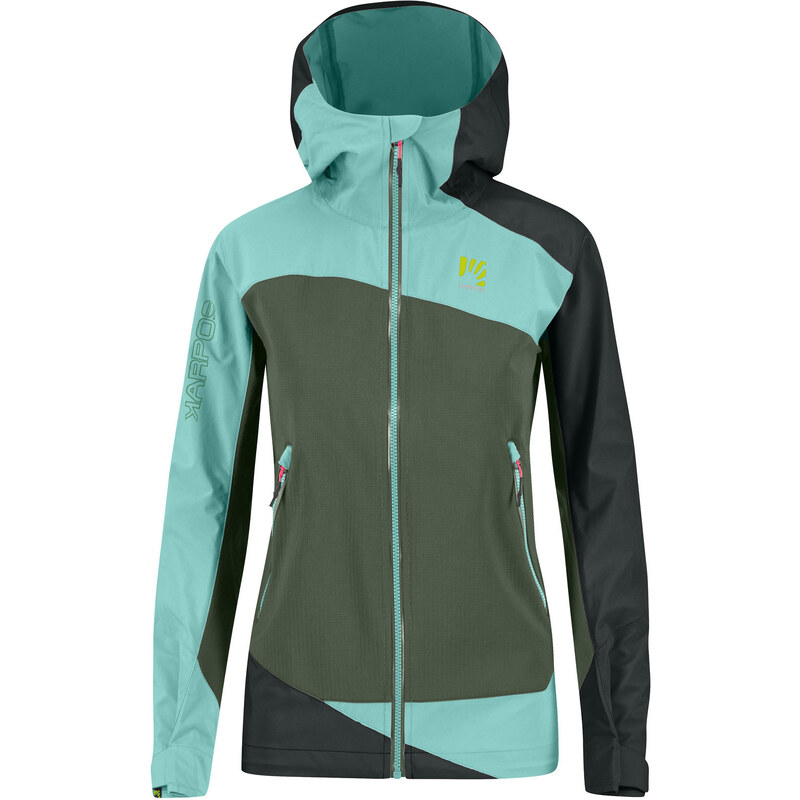 Karpos MARMOLADA outdoorová bunda, dámska, thyme/aqua ski/black sand 58443313