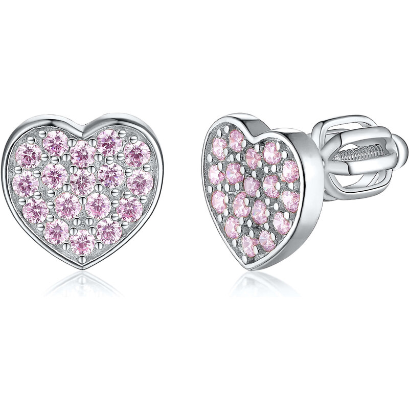 Olivie Strieborné náušnice SRDIEČKO 8038 47016263