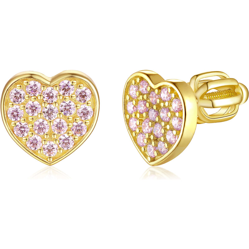 Olivie Strieborné náušnice SRDIEČKO GOLD 8039 47016264