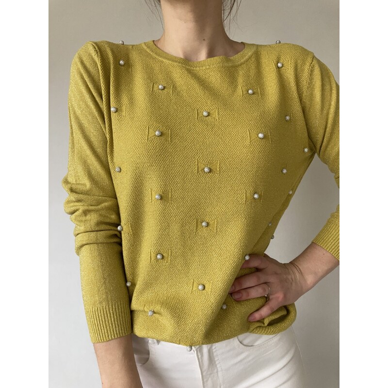 modnenakupy.sk Dámsky sveter s perličkami MARION 47016180