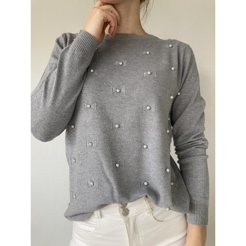 modnenakupy.sk Dámsky sveter s perličkami MARION 47016177