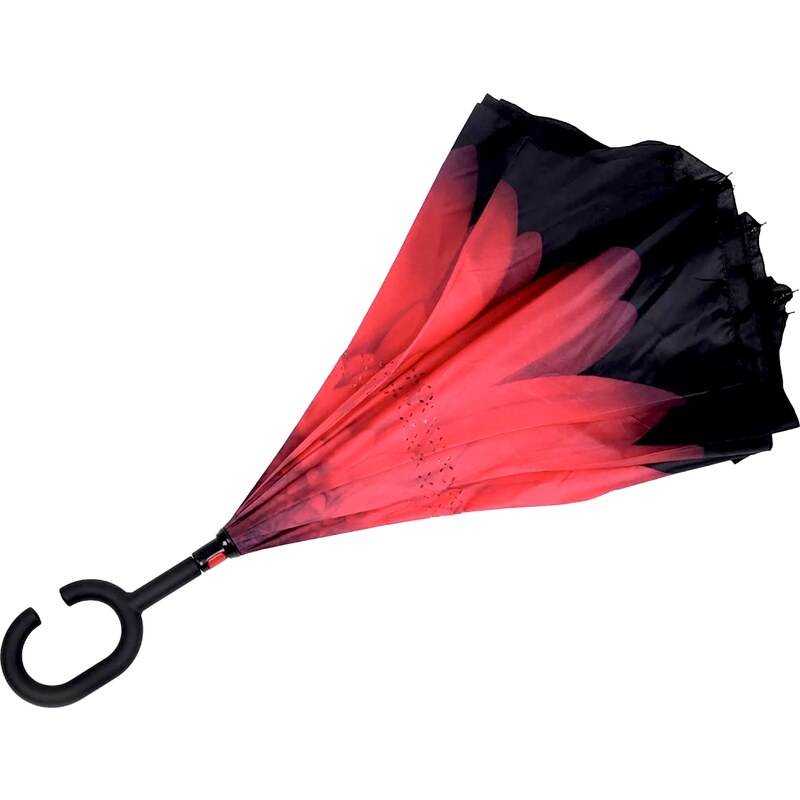 Obrátený dáždnik - červený kvet
