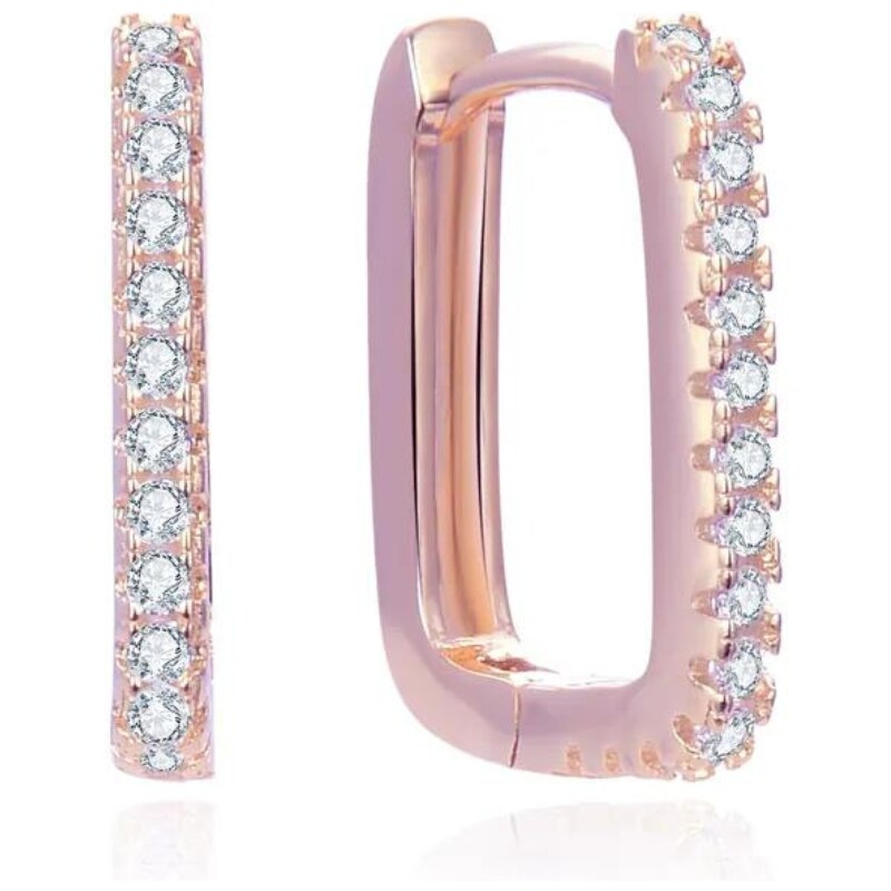 Olivie Strieborné obdĺžnikové náušnice ROSE 8047 47051128