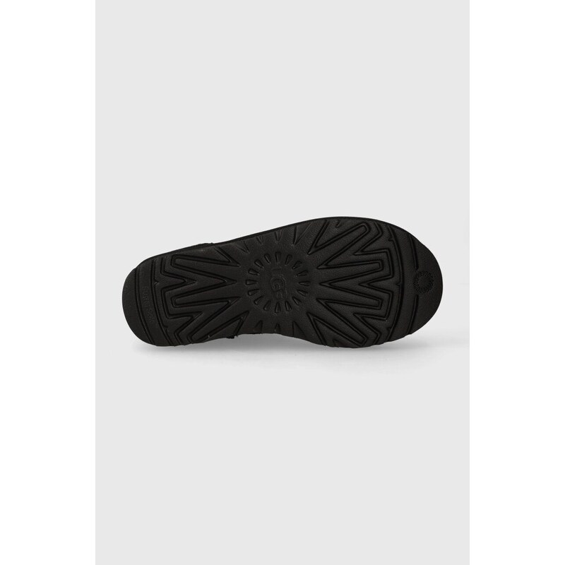 Semišové snehule UGG Classic Mini Bailey Zip čierna farba, 1151230